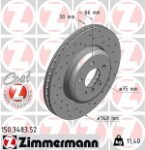 ZIMMERMANN  Brake Disc SPORT BRAKE DISC Z 150.3483.52