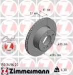 ZIMMERMANN  Тормозной диск COAT Z 150.3496.20