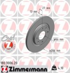ZIMMERMANN  Тормозной диск COAT Z 180.3006.20