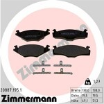 ZIMMERMANN  Brake Pad Set,  disc brake 20887.195.1