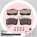 ZIMMERMANN  Brake Pad Set,  disc brake 20961.152.1