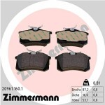 ZIMMERMANN  Комплект тормозных колодок,  дисковый тормоз 20961.160.1