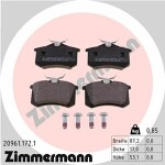 ZIMMERMANN  Brake Pad Set,  disc brake 20961.172.1