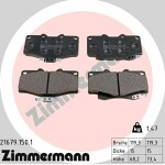 ZIMMERMANN  Комплект тормозных колодок,  дисковый тормоз 21679.150.1