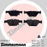 ZIMMERMANN  Комплект тормозных колодок,  дисковый тормоз 22158.145.1