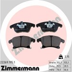 ZIMMERMANN  Комплект тормозных колодок, дисковый тормоз 22269.195.1