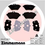 ZIMMERMANN  Комплект тормозных колодок, дисковый тормоз 22437.165.1