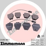 ZIMMERMANN  Комплект тормозных колодок,  дисковый тормоз 23280.180.1