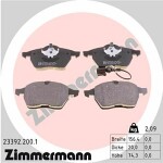 ZIMMERMANN  Комплект тормозных колодок,  дисковый тормоз 23392.200.1