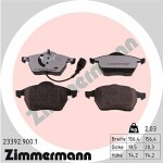 ZIMMERMANN  Комплект тормозных колодок,  дисковый тормоз rd:z 23392.900.1