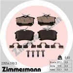 ZIMMERMANN  Комплект тормозных колодок,  дисковый тормоз 23554.170.3