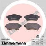 ZIMMERMANN  Комплект тормозных колодок,  дисковый тормоз 23615.175.1
