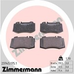ZIMMERMANN  Комплект тормозных колодок,  дисковый тормоз 23745.175.1
