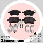 ZIMMERMANN  Комплект тормозных колодок,  дисковый тормоз 23984.180.2
