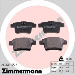 ZIMMERMANN  Brake Pad Set,  disc brake 24260.165.2
