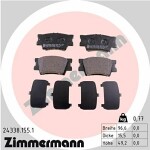 ZIMMERMANN  Brake Pad Set,  disc brake 24338.155.1