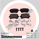 ZIMMERMANN  Brake Pad Set,  disc brake 24483.170.2