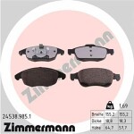 ZIMMERMANN  Brake Pad Set,  disc brake rd:z 24538.985.1