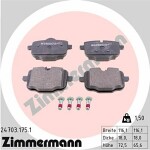 ZIMMERMANN  Комплект тормозных колодок, дисковый тормоз 24703.175.1