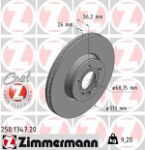 ZIMMERMANN  Brake Disc COAT Z 250.1347.20