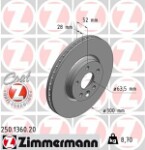 ZIMMERMANN  Тормозной диск COAT Z 250.1360.20