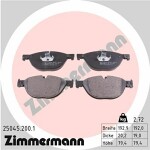 ZIMMERMANN  Комплект тормозных колодок,  дисковый тормоз 25045.200.1
