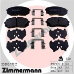 ZIMMERMANN  Комплект тормозных колодок,  дисковый тормоз 25205.170.2