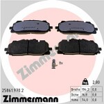 ZIMMERMANN  Комплект тормозных колодок,  дисковый тормоз rd:z 25861.970.2
