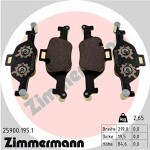 ZIMMERMANN  Комплект тормозных колодок, дисковый тормоз 25900.195.1