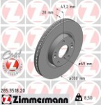 ZIMMERMANN  stabdžių diskas COAT Z 285.3518.20