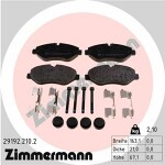 ZIMMERMANN  Комплект тормозных колодок,  дисковый тормоз 29192.210.2
