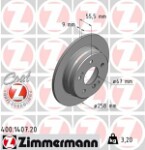 ZIMMERMANN  stabdžių diskas COAT Z 400.1407.20