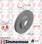 ZIMMERMANN  Тормозной диск COAT Z 400.3619.20