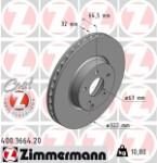 ZIMMERMANN  Тормозной диск COAT Z 400.3664.20