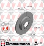ZIMMERMANN  Brake Disc COAT Z 600.3213.20