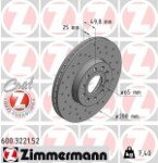 ZIMMERMANN  Тормозной диск SPORT Z 600.3221.52