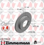 ZIMMERMANN  Тормозной диск COAT Z 610.1198.20