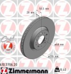 ZIMMERMANN  Тормозной диск COAT Z 610.3706.20