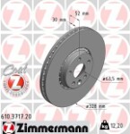 ZIMMERMANN  Brake Disc COAT Z 610.3717.20