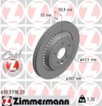 ZIMMERMANN  Тормозной диск COAT Z 610.3718.20